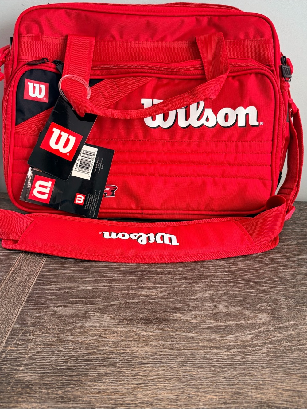 Vintage Wilson Tour Red Duffel Bag New With Tags Tennis Gym Bag Deadstock